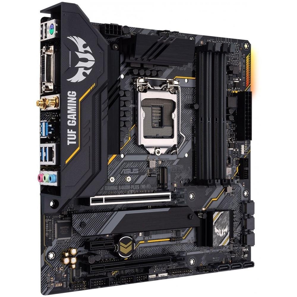 Placa-Mãe ASUS TUF Gaming B460M-Plus Wi-Fi, Intel LGA 1200, mATX, DDR4, Preto - 90MB1440-M0EAY0 Placa-Mãe ASUS TUF Gaming B460M-Plus Wi-Fi, Intel LGA 1200, mATX, DDR4, Preto - 90MB1440-M0EAY0