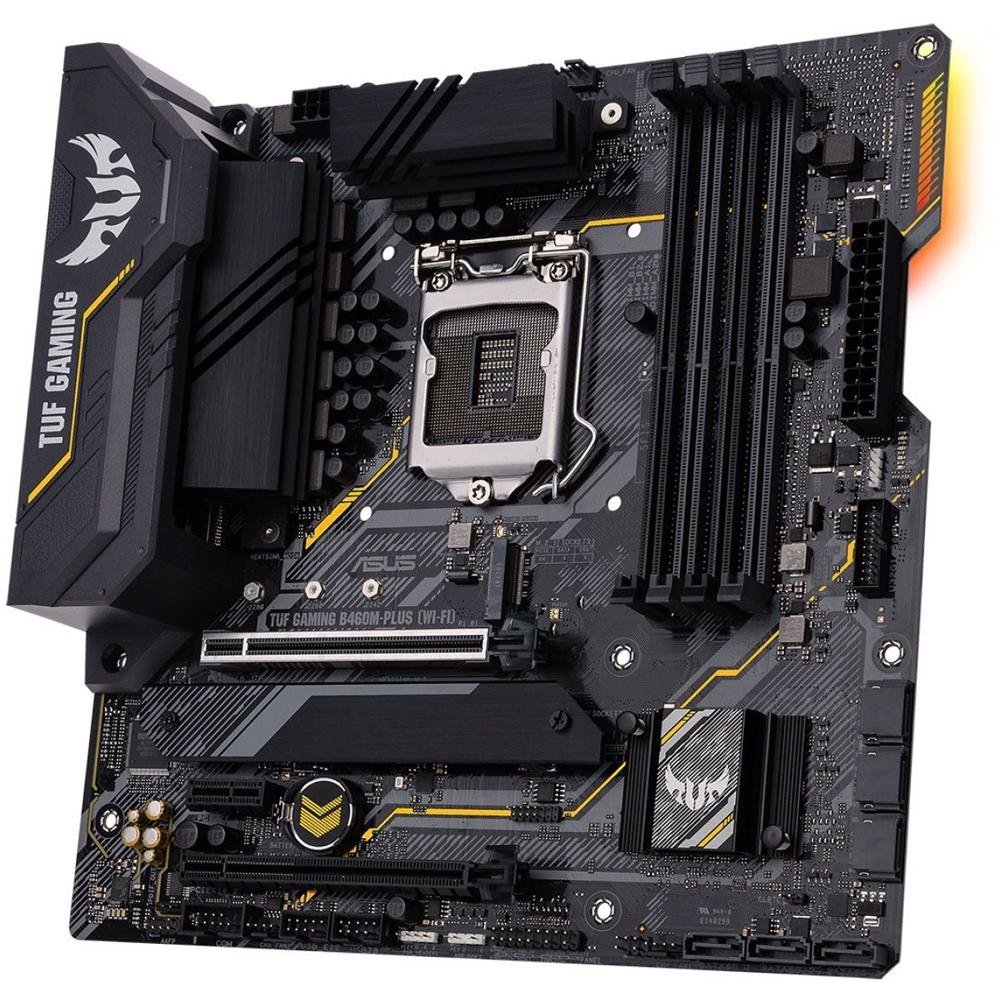 Placa-Mãe ASUS TUF Gaming B460M-Plus Wi-Fi, Intel LGA 1200, mATX, DDR4, Preto - 90MB1440-M0EAY0 Placa-Mãe ASUS TUF Gaming B460M-Plus Wi-Fi, Intel LGA 1200, mATX, DDR4, Preto - 90MB1440-M0EAY0