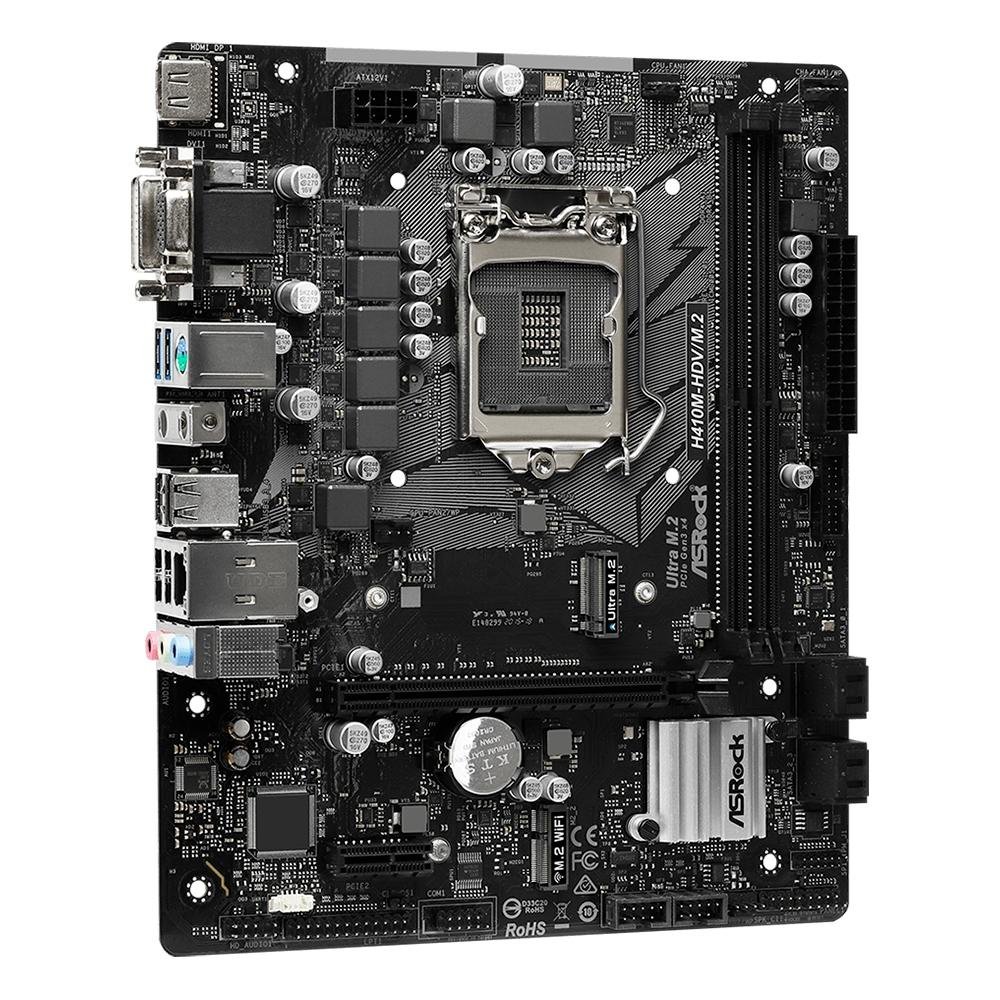 Placa Mãe ASRock H410M-HDV/M.2, Intel LGA 1200, Micro ATX, DDR4