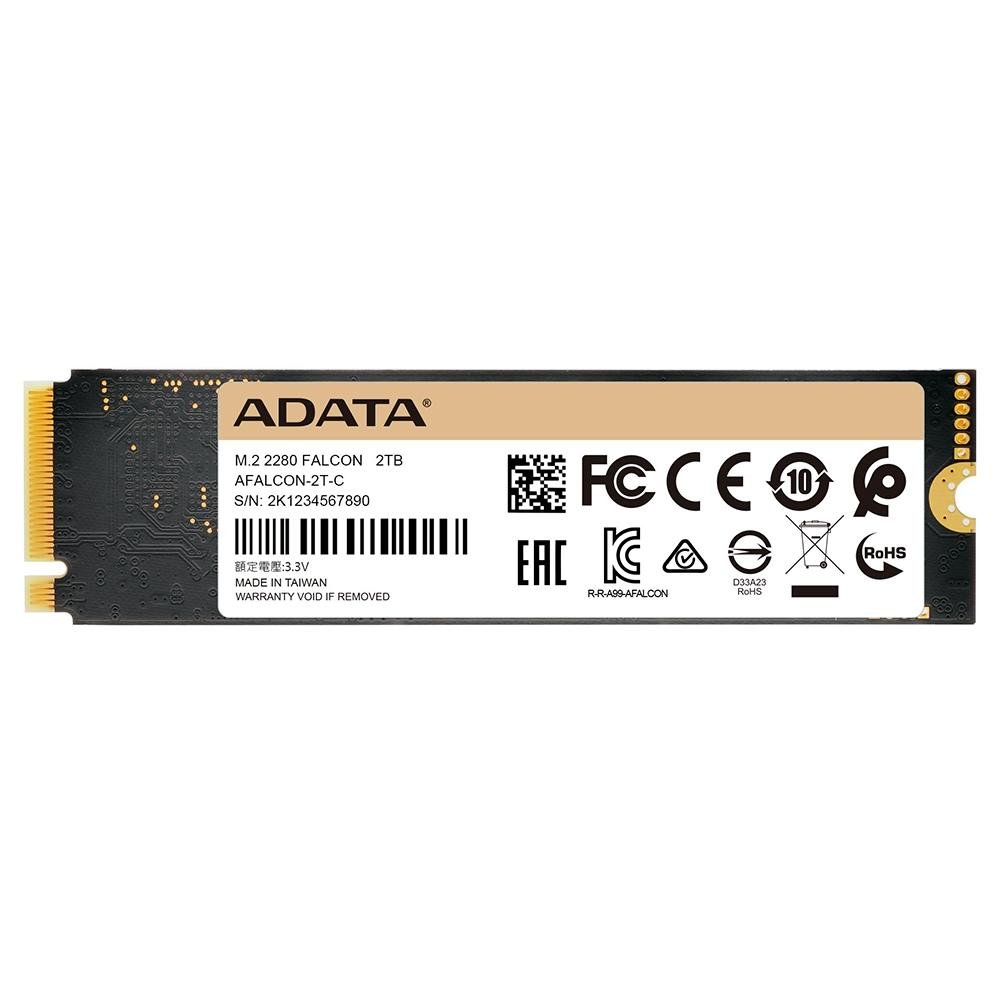 SSD 512 GB Adata Falcon, M.2 PCIe, Leitura: 3100MB/s e Gravação: 1500MB/s - AFALCON-512G-C
