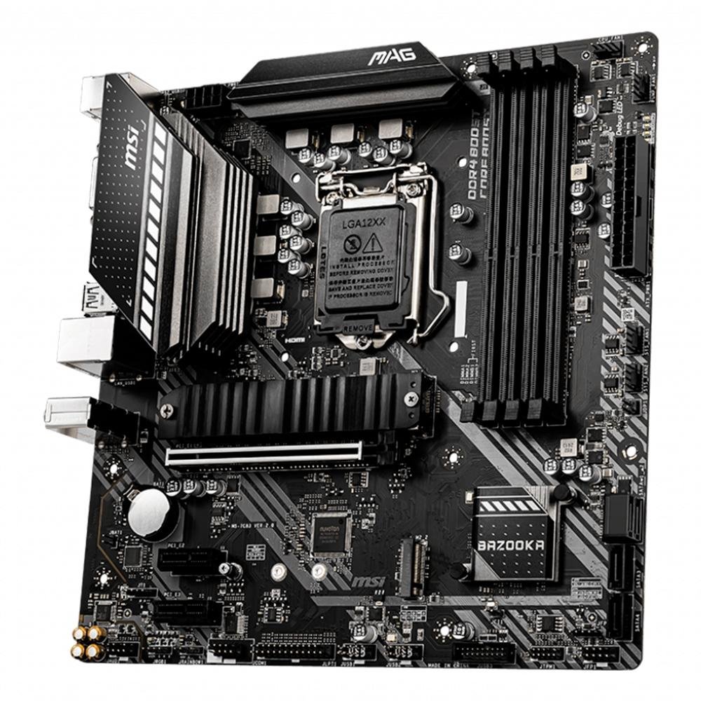 Placa-Mãe MSI MAG B460M Bazooka, Intel LGA 1200, mATX Placa-Mãe MSI MAG B460M Bazooka, Intel LGA 1200, mATX