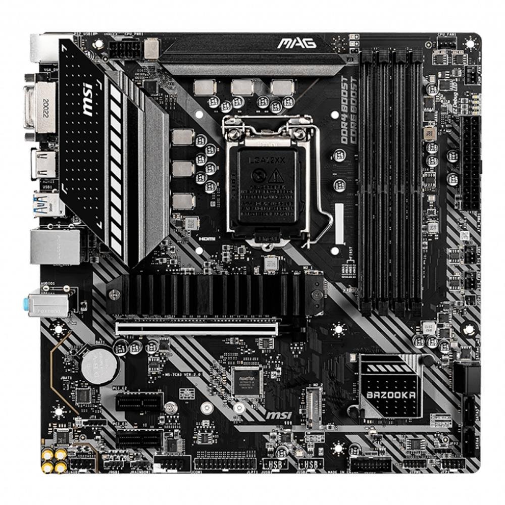 Placa-Mãe MSI MAG B460M Bazooka, Intel LGA 1200, mATX Placa-Mãe MSI MAG B460M Bazooka, Intel LGA 1200, mATX