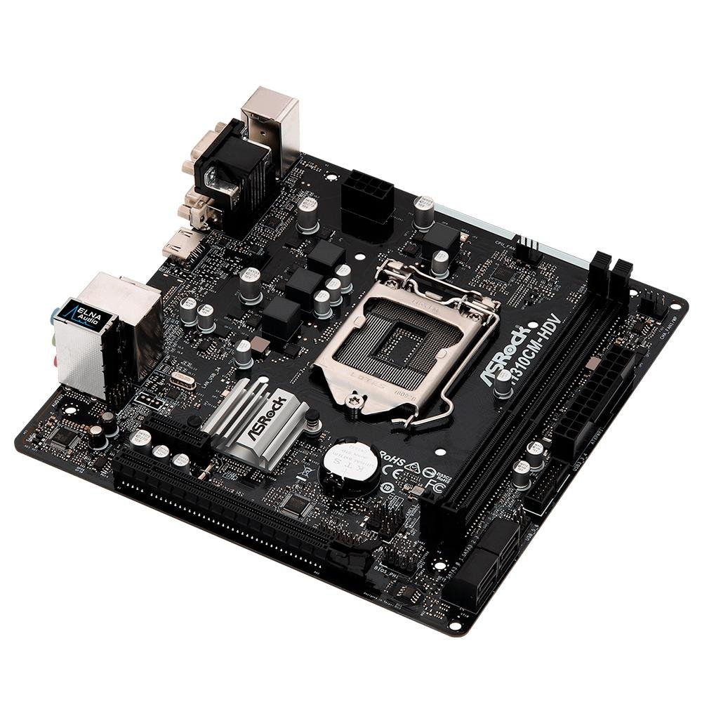 Placa Mãe ASRock H310CM-HDV, Intel LGA 1151, Micro ATX, DDR4 | KaBuM!
