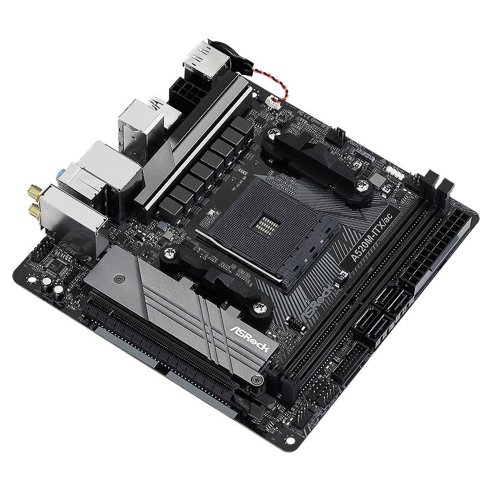 ASRock マザーボード A520M-ITX/ac placa-mae-asrock-a520m-itx-ac-