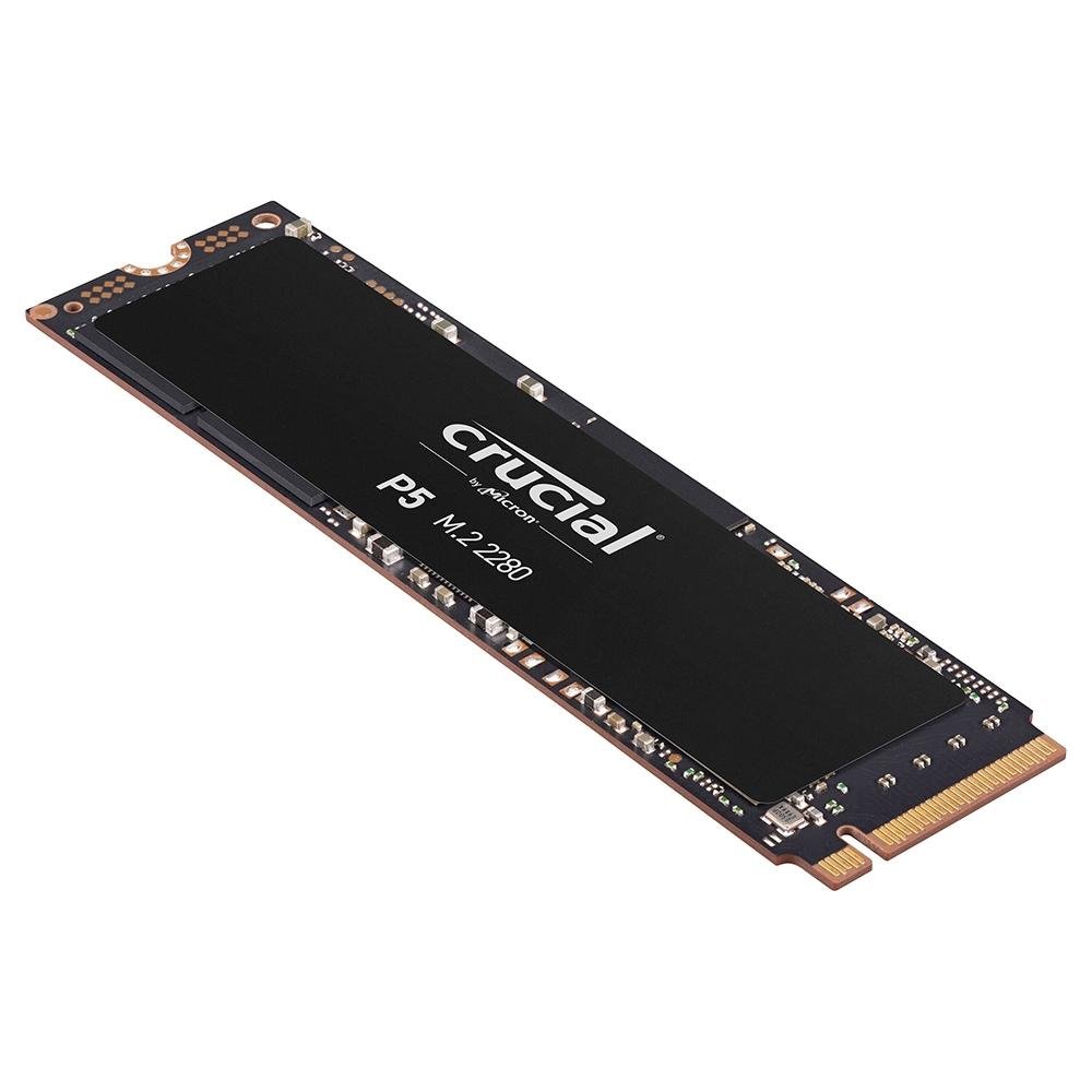 Crucial P5 500GB NVMe M.2 SSD 本体 SSD Crucial P5, 500GB, M.2 NVMe, Leituras: 3400Mb/s e Gravações