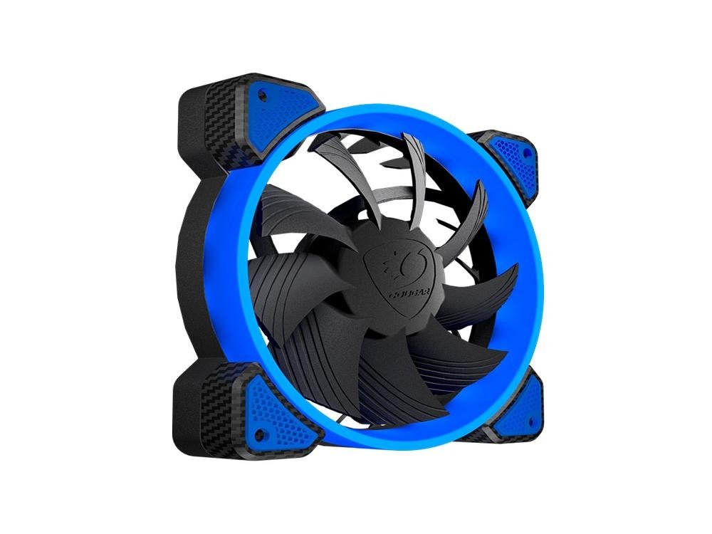 Cooler Fan Cougar Vortex FB120, 120mm, LED Azul, Preto e Azul