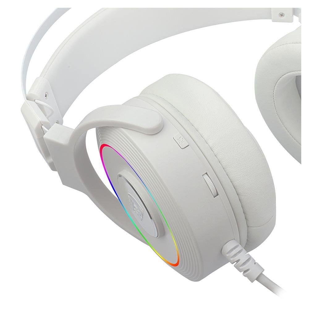 Headset Gamer Redragon Lamia 2, RGB, Som Surround 7.1, Drivers 40mm, USB, Com Suporte, Branco - H320W-RGB Headset Gamer Redragon Lamia 2, RGB, Som Surround 7.1, Drivers 40mm, USB, Com Suporte, Branco - H320W-RGB