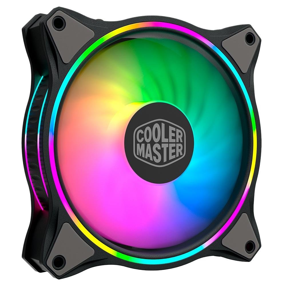 Kit com 3 Ventoinhas Cooler Master Masterfan MF120 Halo, 360mm, Led ARGB, Preto - MFL-B2DN-183PA-R1 Kit com 3 Ventoinhas Cooler Master Masterfan MF120 Halo, 360mm, Led ARGB, Preto - MFL-B2DN-183PA-R1