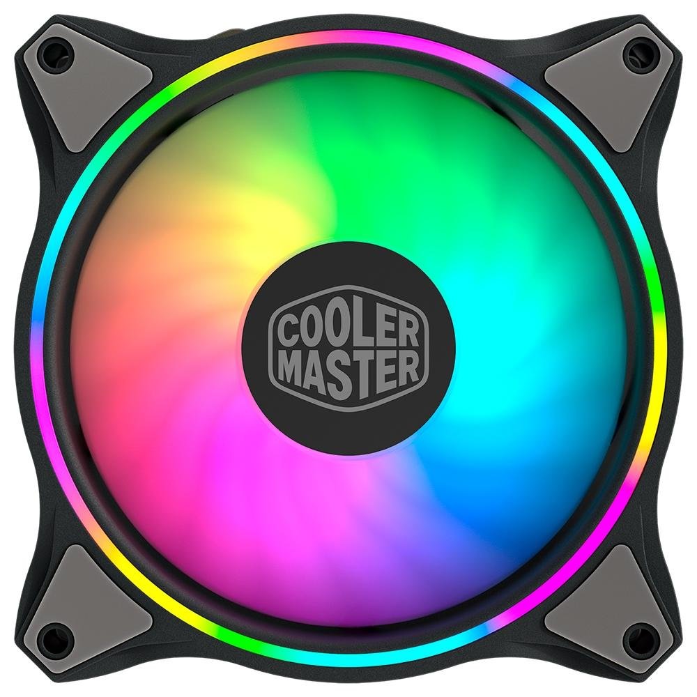Kit com 3 Ventoinhas Cooler Master Masterfan MF120 Halo, 360mm, Led ARGB, Preto - MFL-B2DN-183PA-R1 Kit com 3 Ventoinhas Cooler Master Masterfan MF120 Halo, 360mm, Led ARGB, Preto - MFL-B2DN-183PA-R1