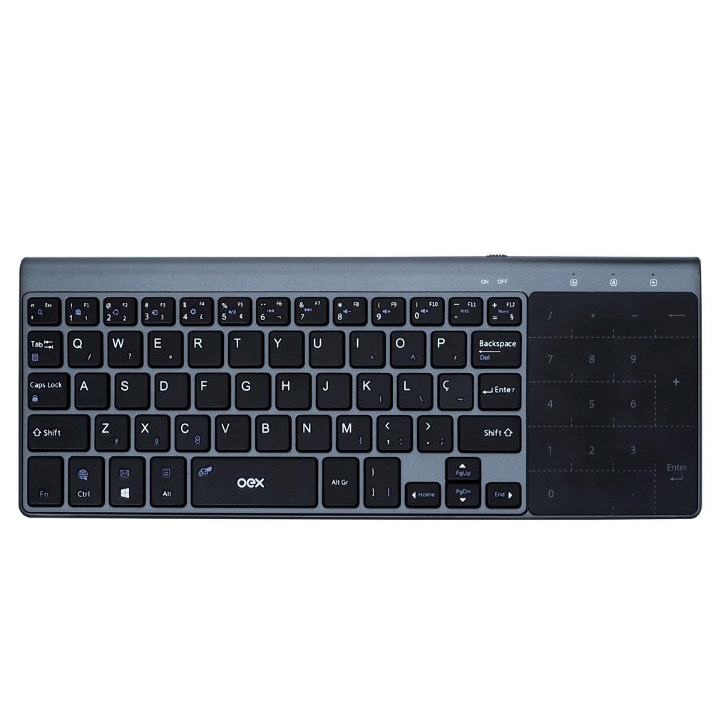 Teclado Sem Fio Oex Premiun Touch, Bluetooth, ABNT2 - TC 503 | KaBuM!