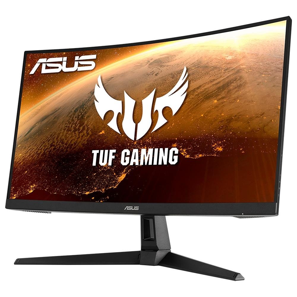 Monitor Gamer Asus TUF 27" 2K QHD, LED, Curvo, 165Hz, 1ms, FreeSync Premium, HDR 10, HDMI e DP, VESA, Som, Preto - VG27WQ1B Monitor Gamer Asus TUF 27" 2K QHD, LED, Curvo, 165Hz, 1ms, FreeSync Premium, HDR 10, HDMI e DP, VESA, Som, Preto - VG27WQ1B