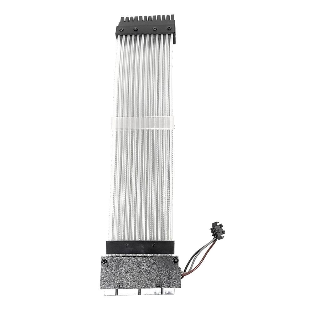 Cabo Extensor de Fonte Sleeved Rise Mode Aura, 24p ATX, ARGB, Preto - RM-SL-RGB