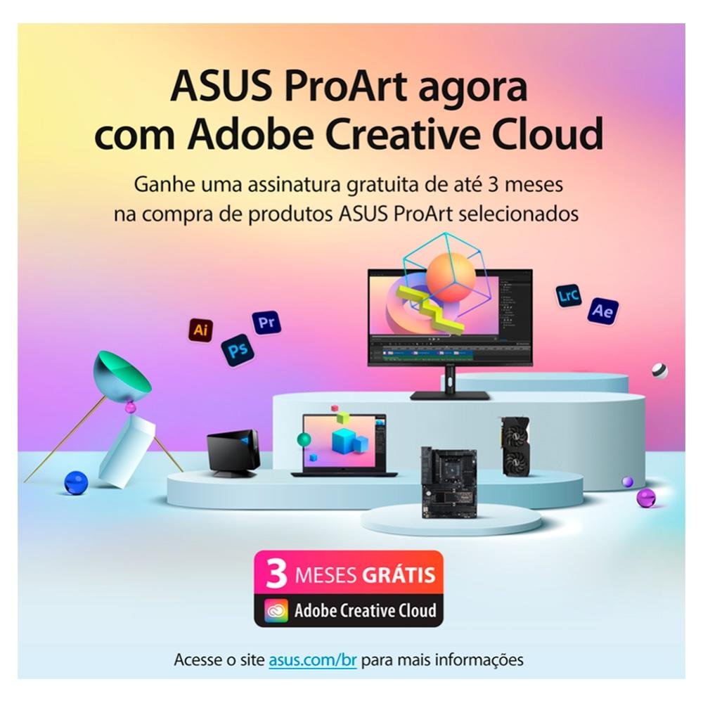 Monitor Profissional Asus ProArt 24.1' IPS, Full HD, 100%sRGB, Calman Certified, HDMI/DisplayPort, ProArt Preset/ProArt Palette - PA248QV