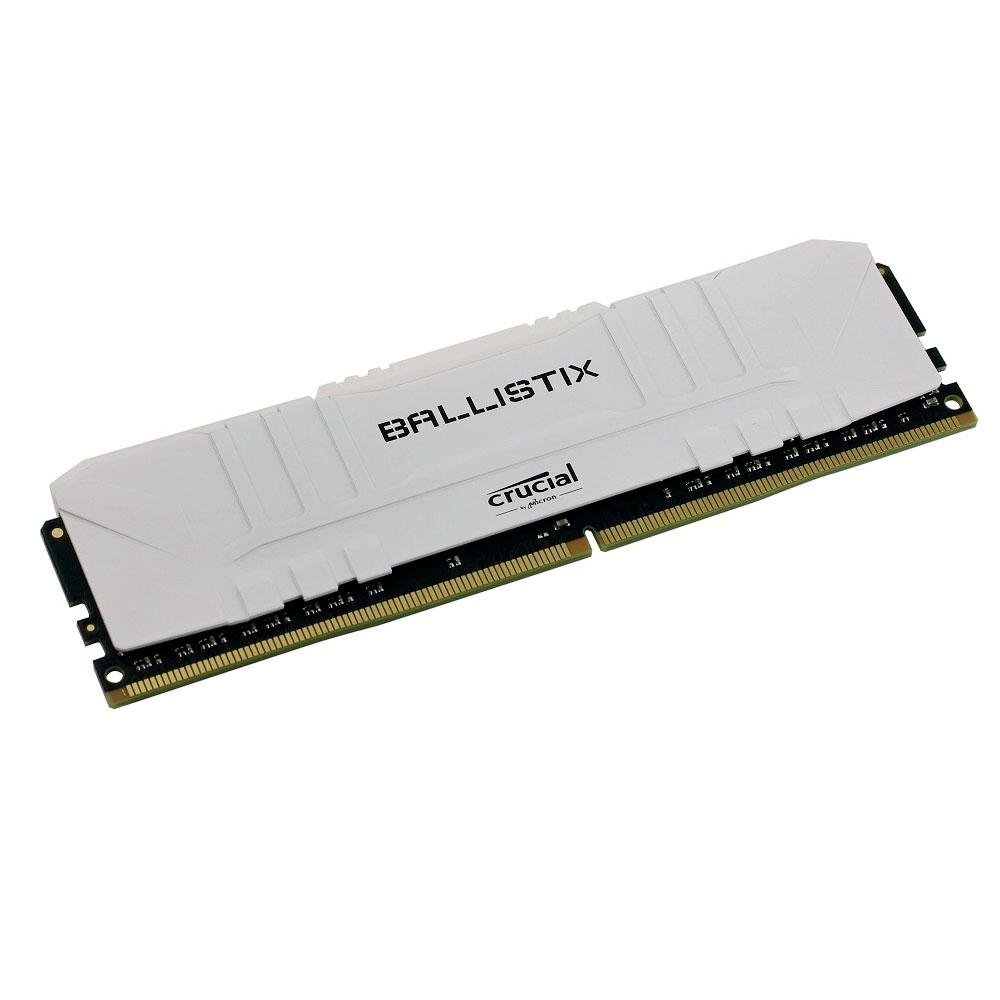 Memória RAM Crucial Ballistix, 8GB, DDR4, 3000MHz, CL15, Branco - BL8G30C15U4W Memória RAM Crucial Ballistix, 8GB, DDR4, 3000MHz, CL15, Branco - BL8G30C15U4W