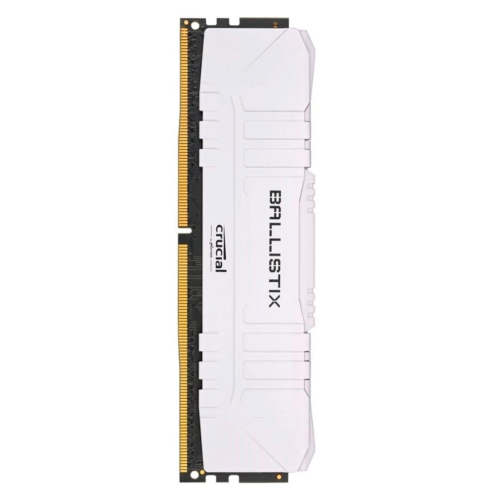 Memória RAM Crucial Ballistix, 8GB, DDR4, 3000MHz, CL15, Branco - BL8G30C15U4W Memória RAM Crucial Ballistix, 8GB, DDR4, 3000MHz, CL15, Branco - BL8G30C15U4W