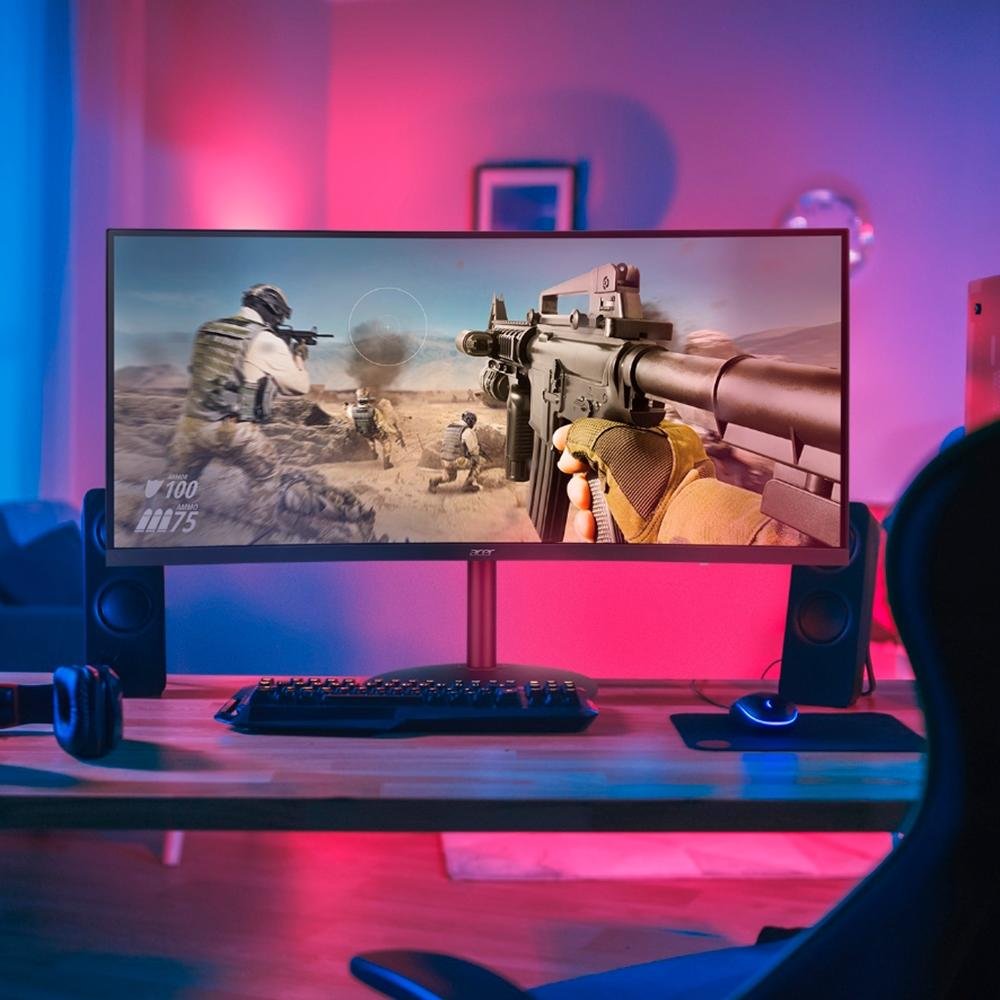 Monitor Gamer Acer Nitro 34' LED, Curvo, 144 Hz, 2K QHD, 1ms