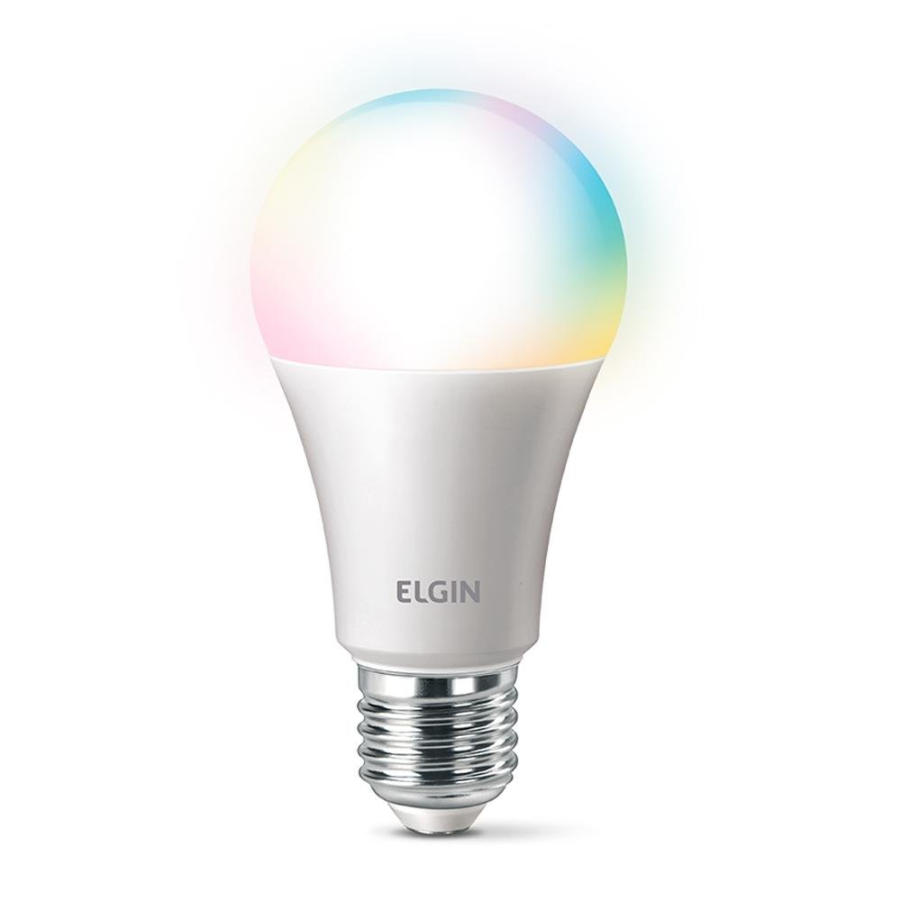 Lâmpada Smart Elgin Smart Color 10W RGB, WiFi, Modelo Bulbo, Suporta Controle de Voz, Bivolt – 48BLEDWIFI00 Lâmpada Smart Elgin Smart Color 10W RGB, WiFi, Modelo Bulbo, Suporta Controle de Voz, Bivolt – 48BLEDWIFI00
