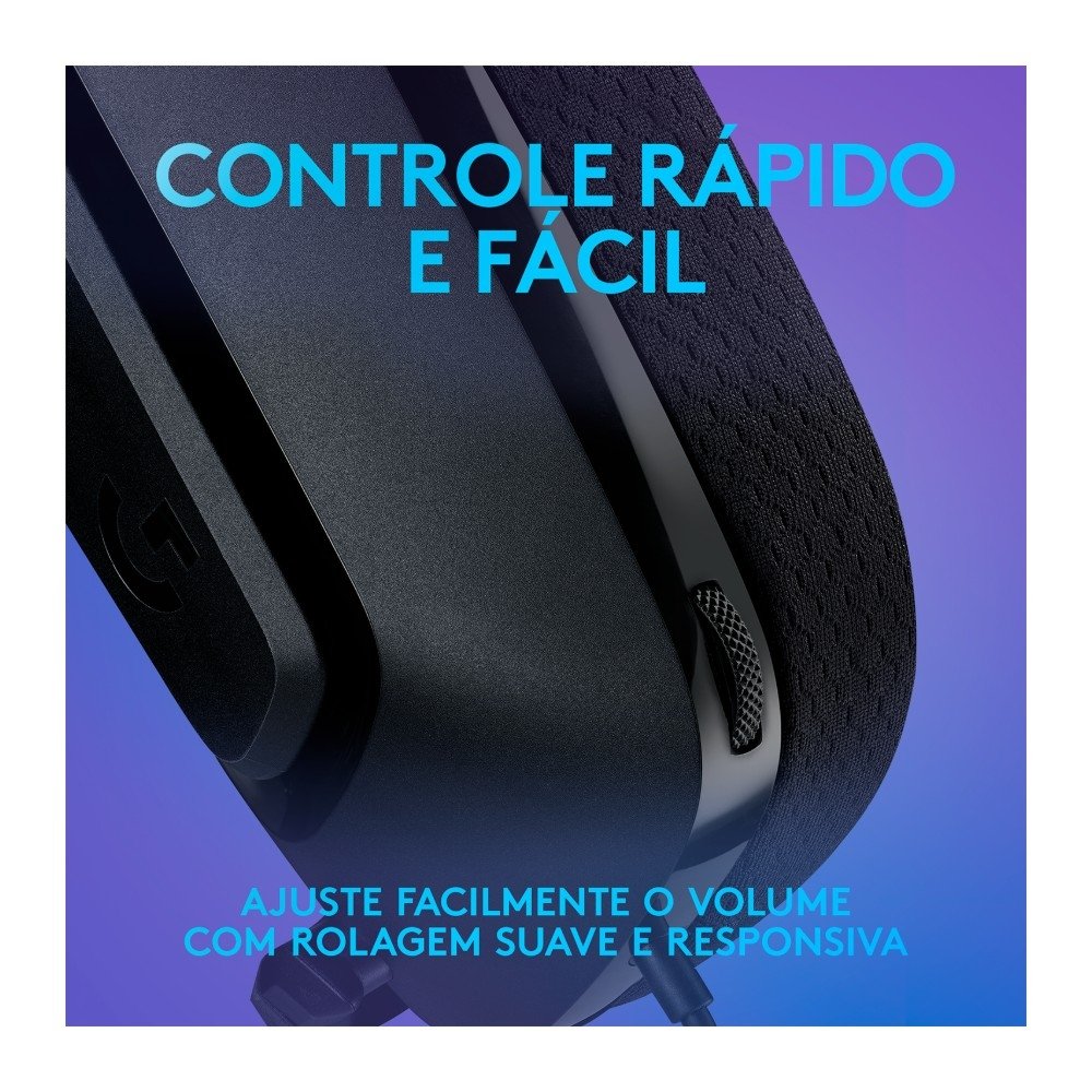 Headset Gamer Logitech G335, 3.5mm para PC/PlayStation/Xbox/Switch/Mobile, Driver 40mm, Arco Ajustável, Preto - 981-000977