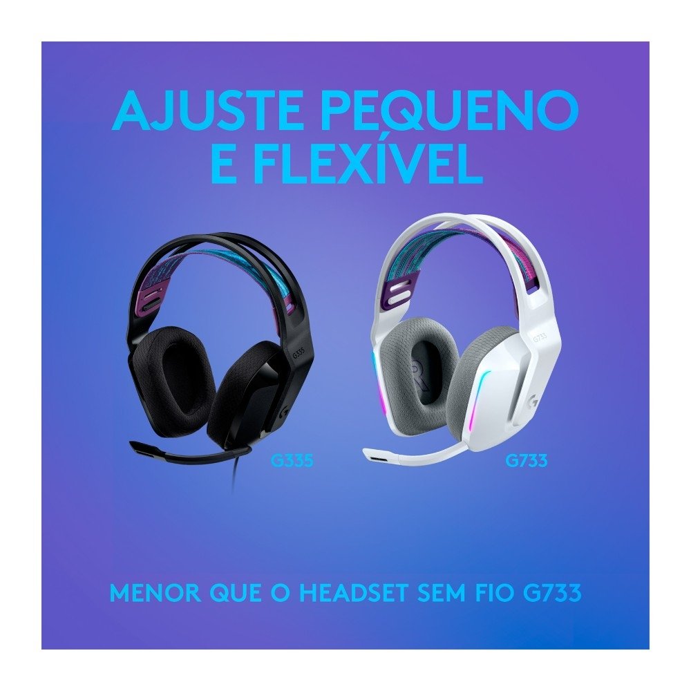 Headset Gamer Logitech G335 Preto | KaBuM!