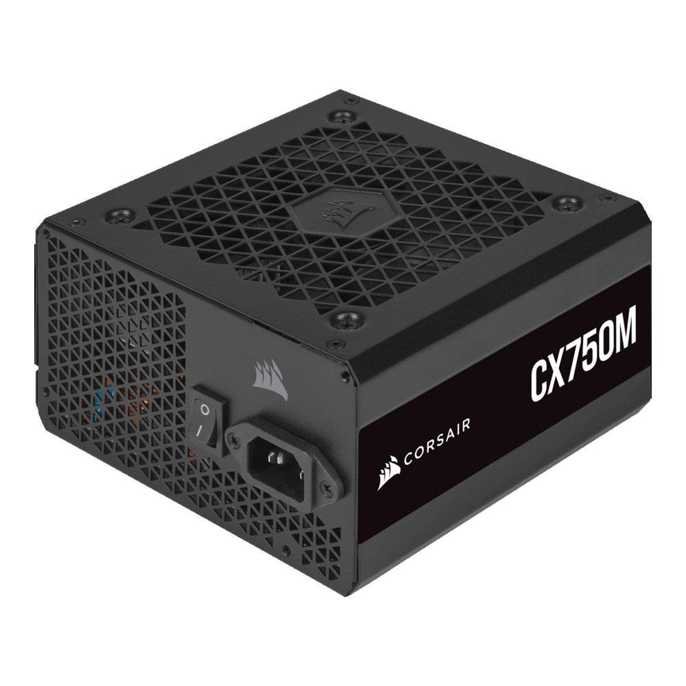 Fonte Corsair CX750M, 750W, 80 Plus Bronze, Semi Modular, PFC Ativo, Com Cabo, Preto - CP-9020222-BR Fonte Corsair CX750M, 750W, 80 Plus Bronze, Semi Modular, PFC Ativo, Com Cabo, Preto - CP-9020222-BR