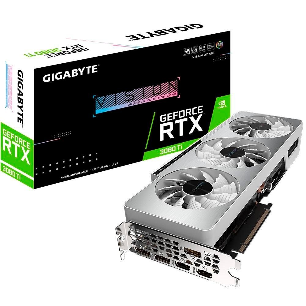 Kit Placa de Vídeo Gigabyte NVIDIA GeForce RTX 3080 Ti VISION OC
