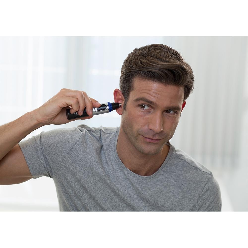Aparador de Pelos Faciais Panasonic, Pilhas AAA, Preto e Prata - ER-GN30 K572 Aparador de Pelos Faciais Panasonic, Pilhas AAA, Preto e Prata - ER-GN30 K572