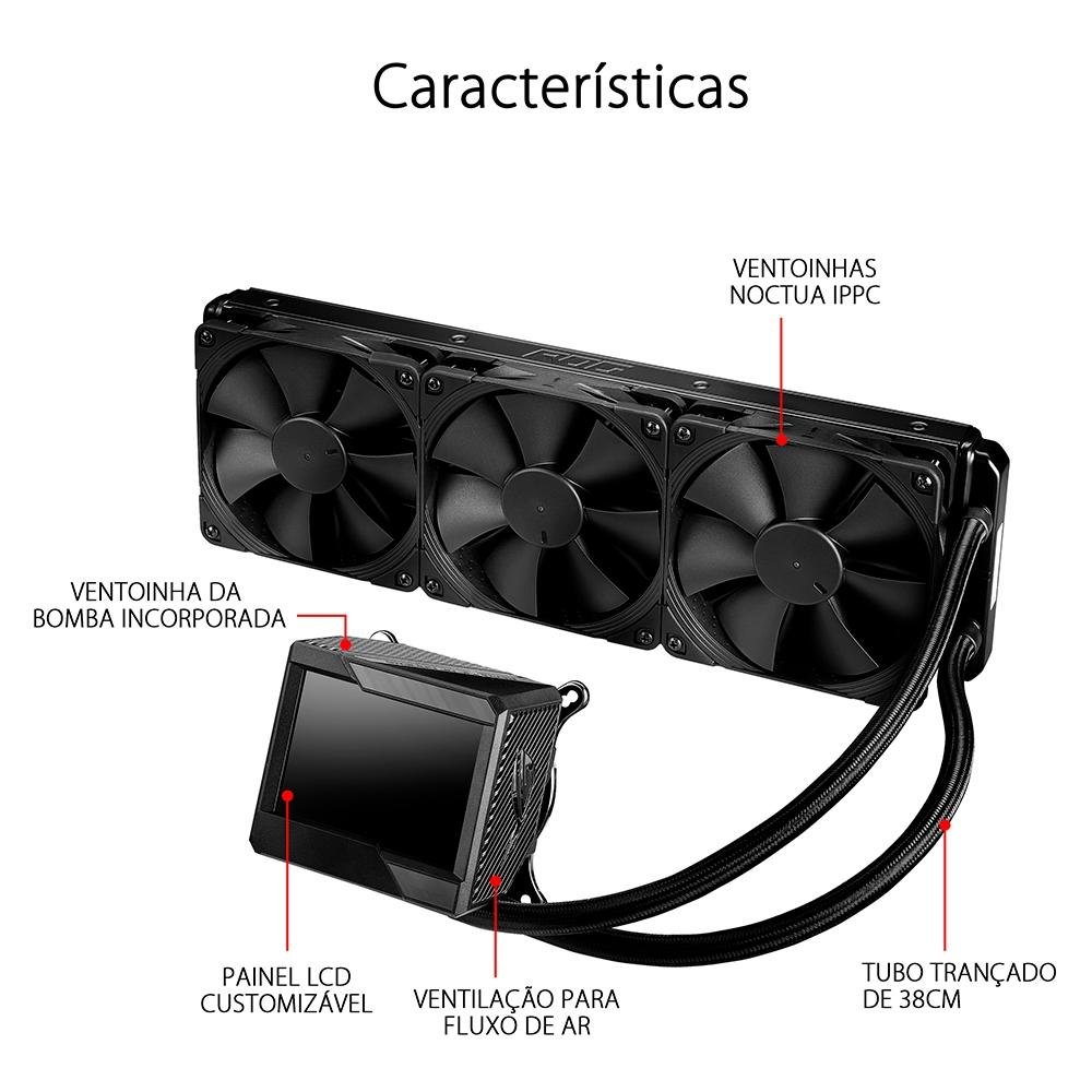 Water Cooler Asus Rog Ryujin II 360, ARGB, 360mm, AMD/Intel, para