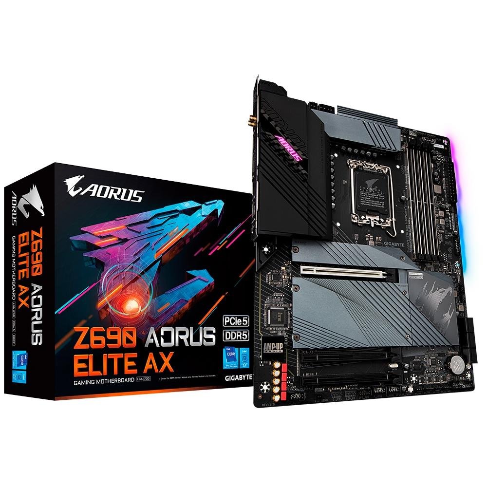 m*g様 【マザボ+CPU】Ryzen5 9600x AORUS ELITE A Placa Mãe Gigabyte Z690 Aorus ELITE AX | KaBuM!
