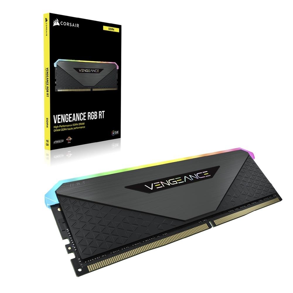 Memória RAM Corsair Vengeance RT, RGB, 16GB (2x8GB), 4000MHz, DDR4, CL18, Preto - CMN16GX4M2Z4000C18