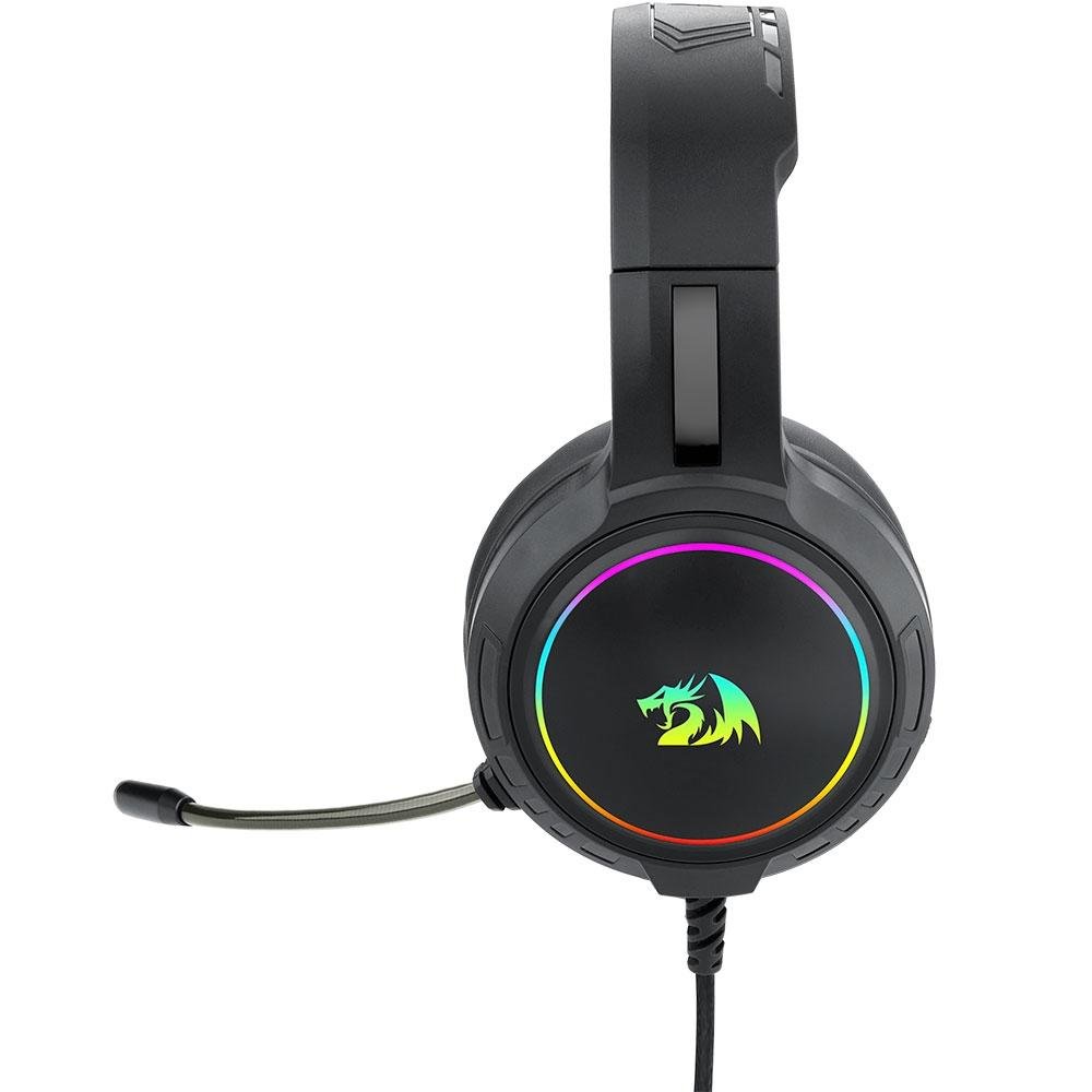 Headset Gamer Redragon Mento, RGB, Drivers 50mm, USB e P2, Preto - H270-RGB Headset Gamer Redragon Mento, RGB, Drivers 50mm, USB e P2, Preto - H270-RGB