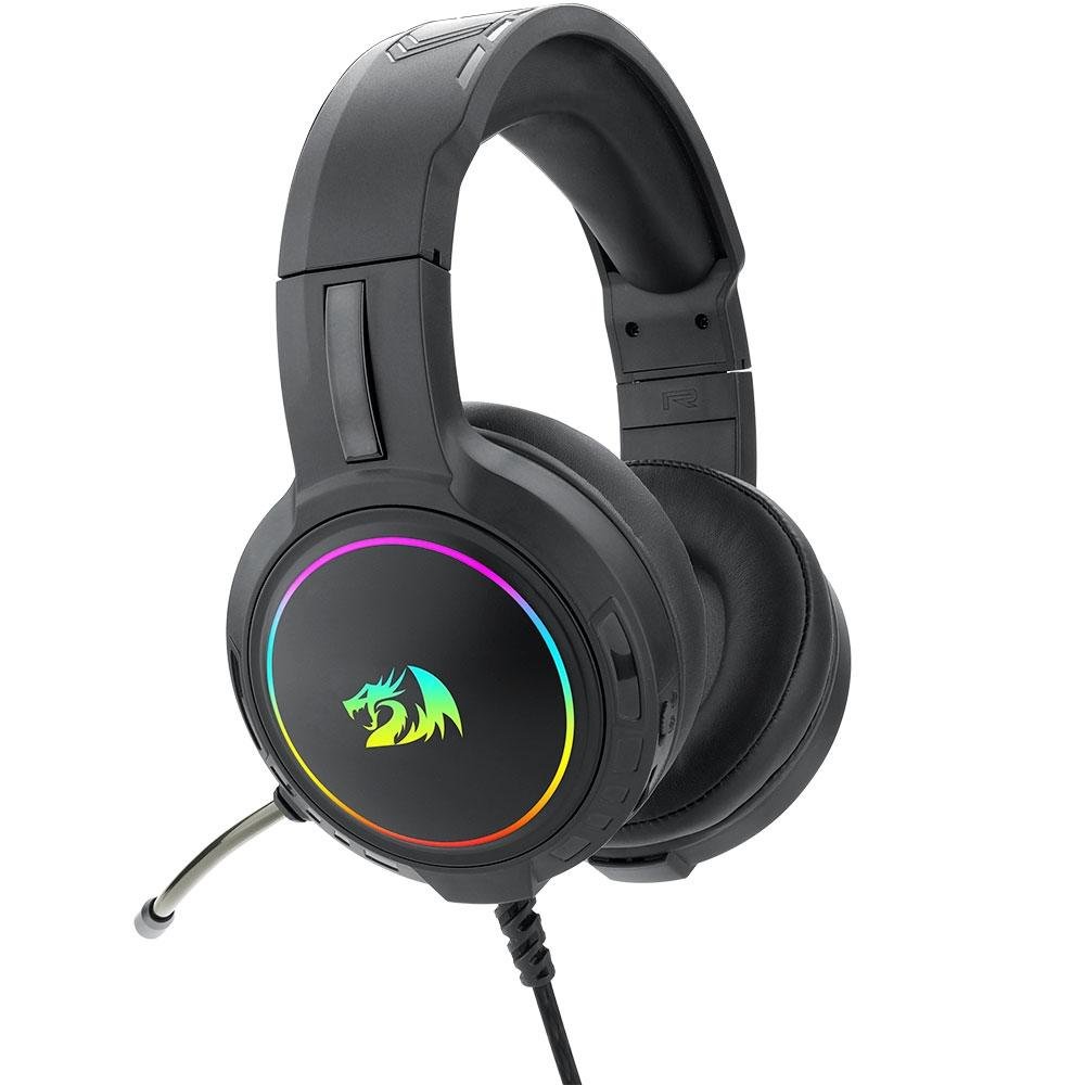 Headset Gamer Redragon Mento, RGB, Drivers 50mm, USB e P2, Preto - H270-RGB Headset Gamer Redragon Mento, RGB, Drivers 50mm, USB e P2, Preto - H270-RGB