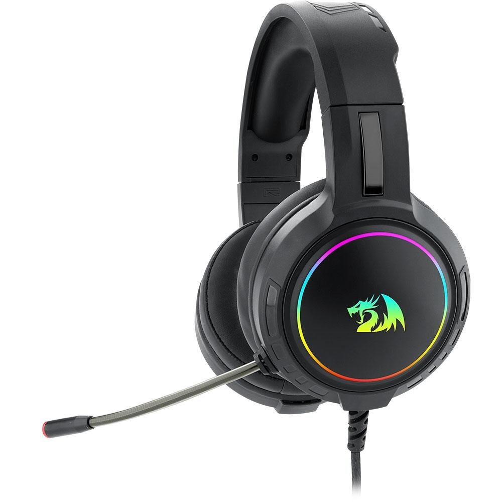 Headset Gamer Redragon Mento, RGB, Drivers 50mm, USB e P2, Preto - H270-RGB Headset Gamer Redragon Mento, RGB, Drivers 50mm, USB e P2, Preto - H270-RGB