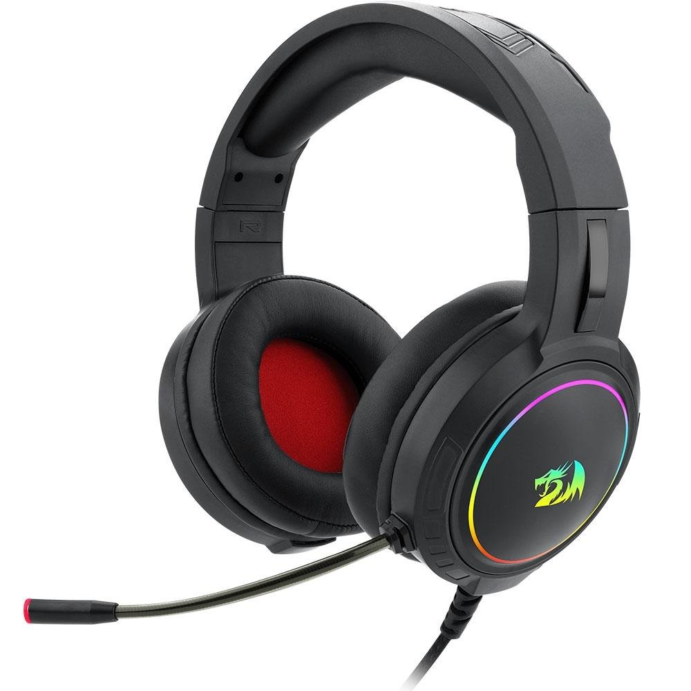 Headset Gamer Redragon Mento, RGB, Drivers 50mm, USB e P2, Preto - H270-RGB Headset Gamer Redragon Mento, RGB, Drivers 50mm, USB e P2, Preto - H270-RGB