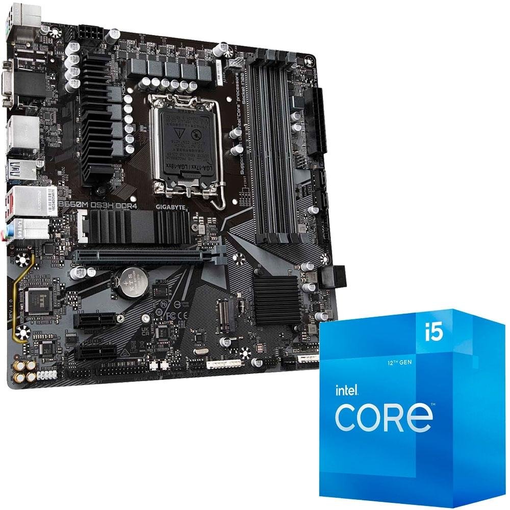 Processador Intel i5-12400 + Placa Mãe | KaBuM!