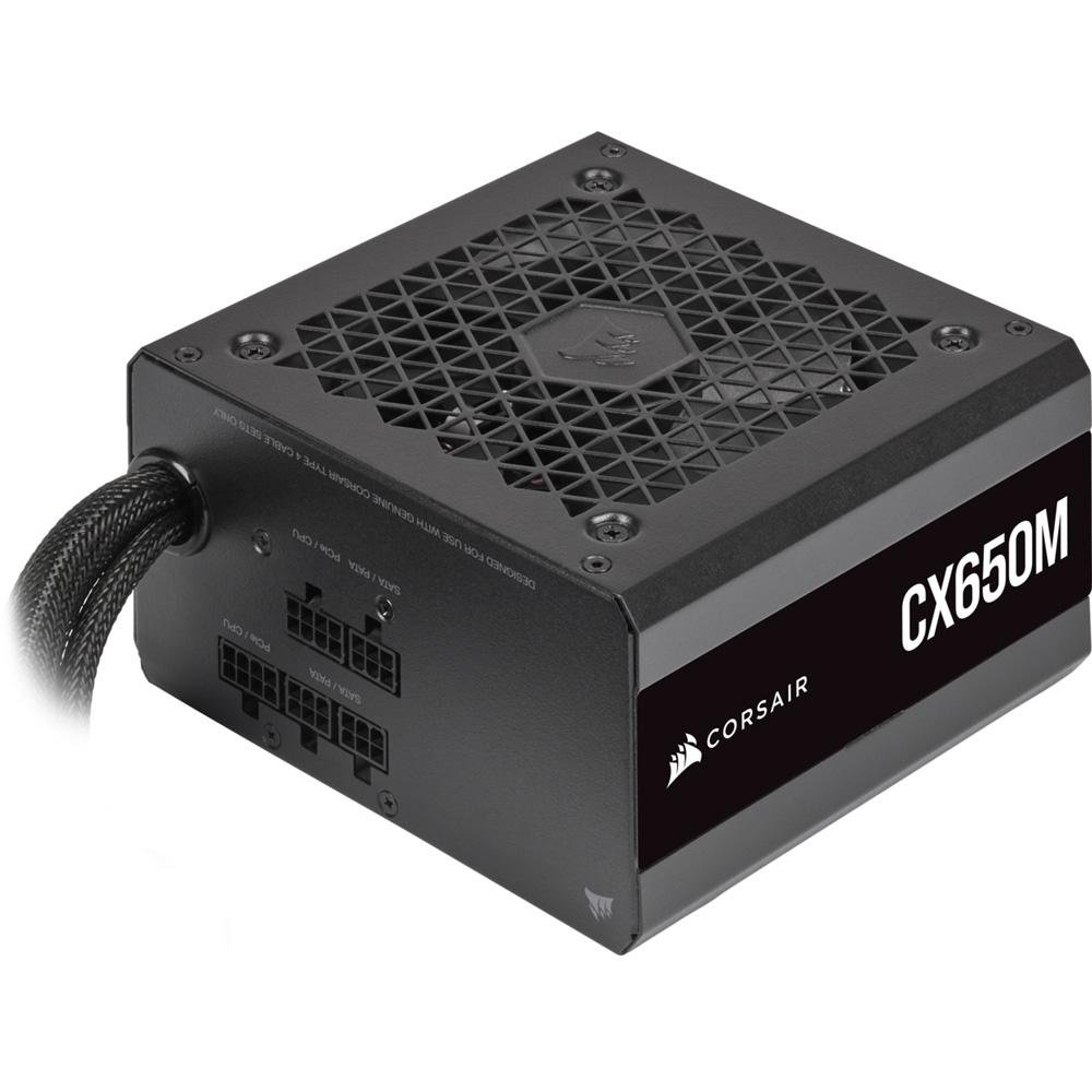 Fonte Corsair CX650M, 650W, 80 Plus Bronze, Semi Modular, Preto - CP-9020221-NA