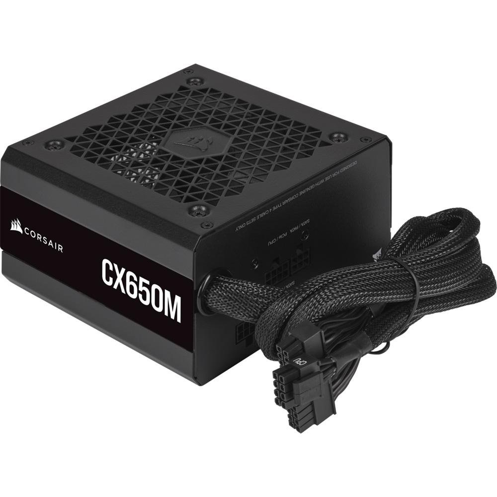 Fonte Corsair CX650M, 650W, 80 Plus Bronze, Semi Modular, Preto - CP-9020221-NA