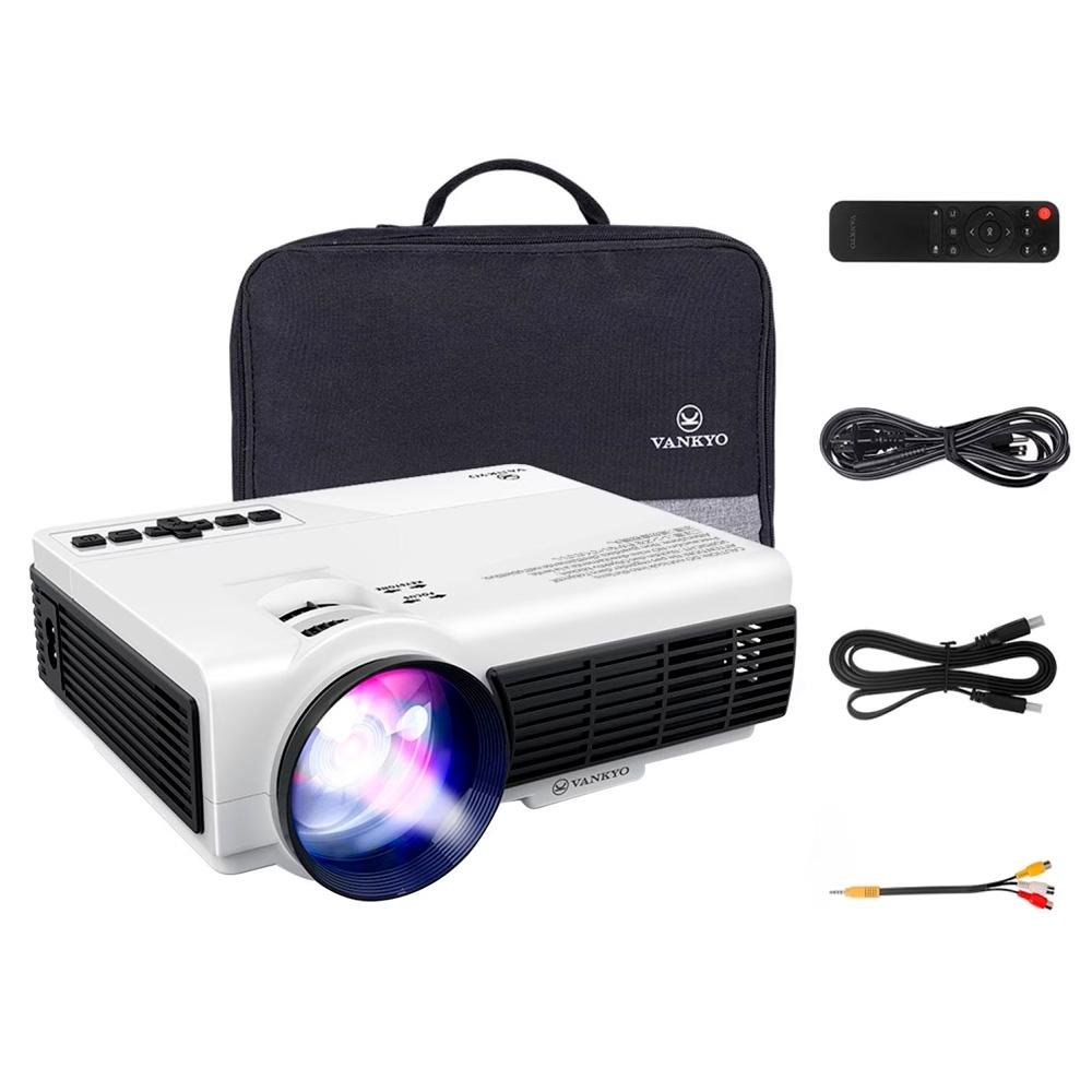Projetor Portátil Vankyo Leisure 3W Pro LED, 60 ANSI Lumens, 1080p, Case, Wifi, Branco e Preto - Leisure3W Pro