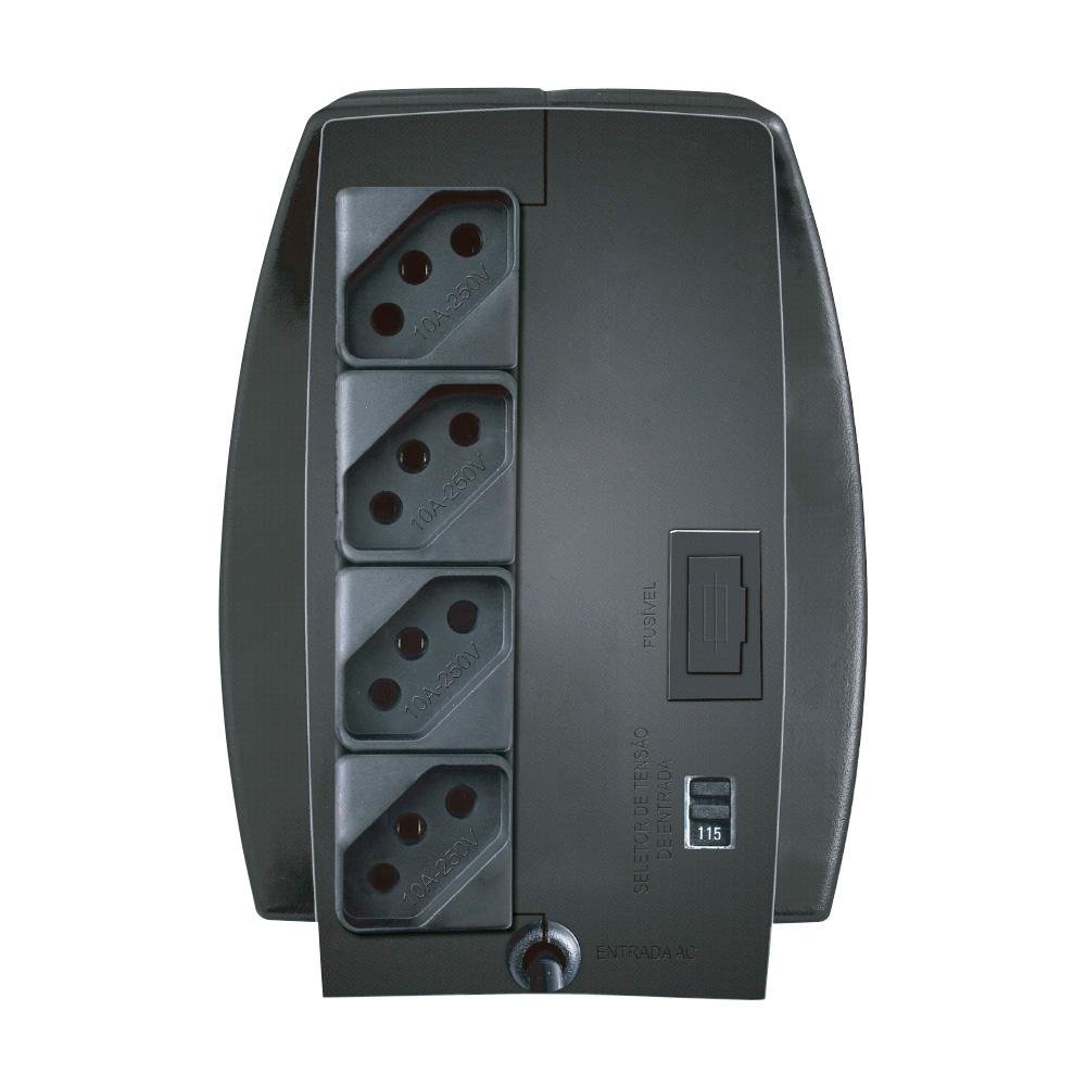 Estabilizador Coletek ES-300VA, Entrada Bivolt Manual, Saída 115V, 4 Tomadas, Preto - ES-300VA-BM Estabilizador Coletek ES-300VA, Entrada Bivolt Manual, Saída 115V, 4 Tomadas, Preto - ES-300VA-BM