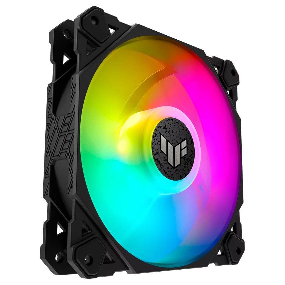 Kit com 3 Ventoinhas ASUS TUF Gaming TF120, 120mm, Led ARGB, Preto - 90DA0030-B00030