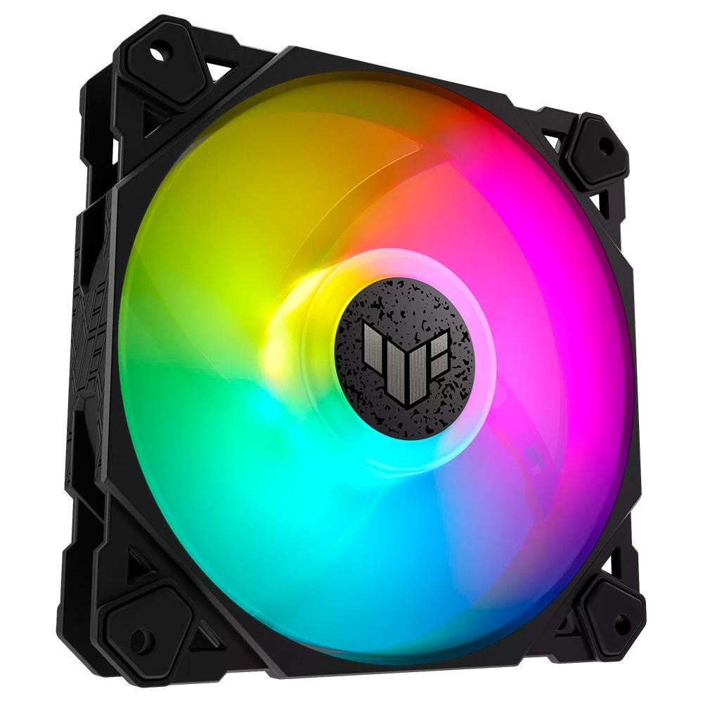 Kit com 3 Ventoinhas ASUS TUF Gaming TF120, 120mm, Led ARGB, Preto - 90DA0030-B00030
