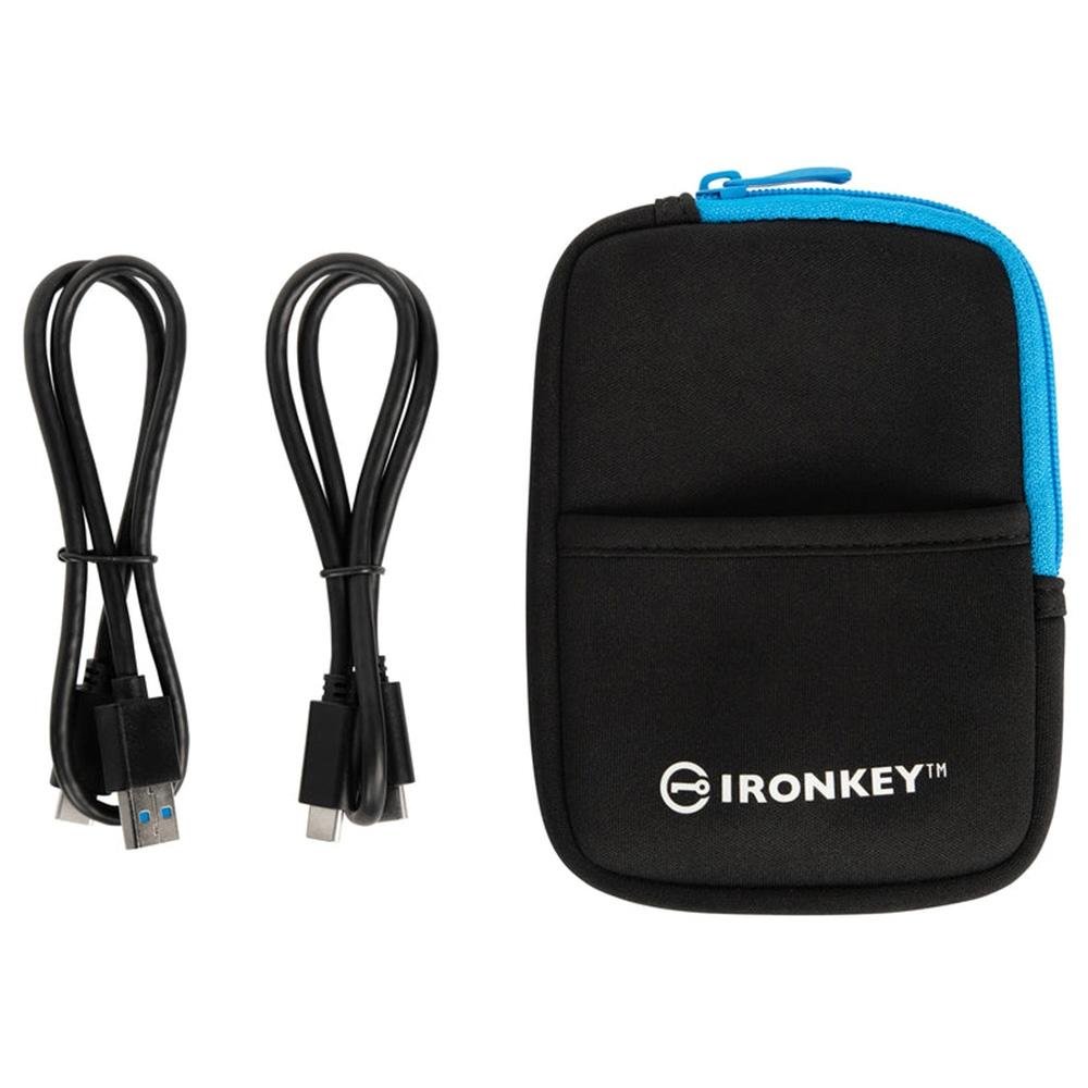 SSD Externo Kingston IronKey Vault Privacy 80, 1920 GB, USB 3.2 Gen 1, Leitura: 250 MB/s, Gravação: 250 MB/s, Azul - IKVP80ES/1920G SSD Externo Kingston IronKey Vault Privacy 80, 1920 GB, USB 3.2 Gen 1, Leitura: 250 MB/s, Gravação: 250 MB/s, Azul - IKVP80ES/1920G