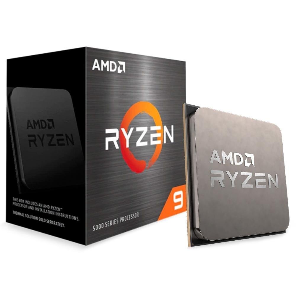 Kit Processador AMD Ryzen 9 5900X, Cache 70MB, 3.7GHz, Sem Vídeo +