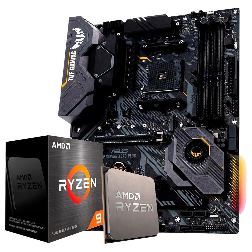 Kit Processador AMD Ryzen 9 5900X, Cache 70MB, 3.7GHz, Sem