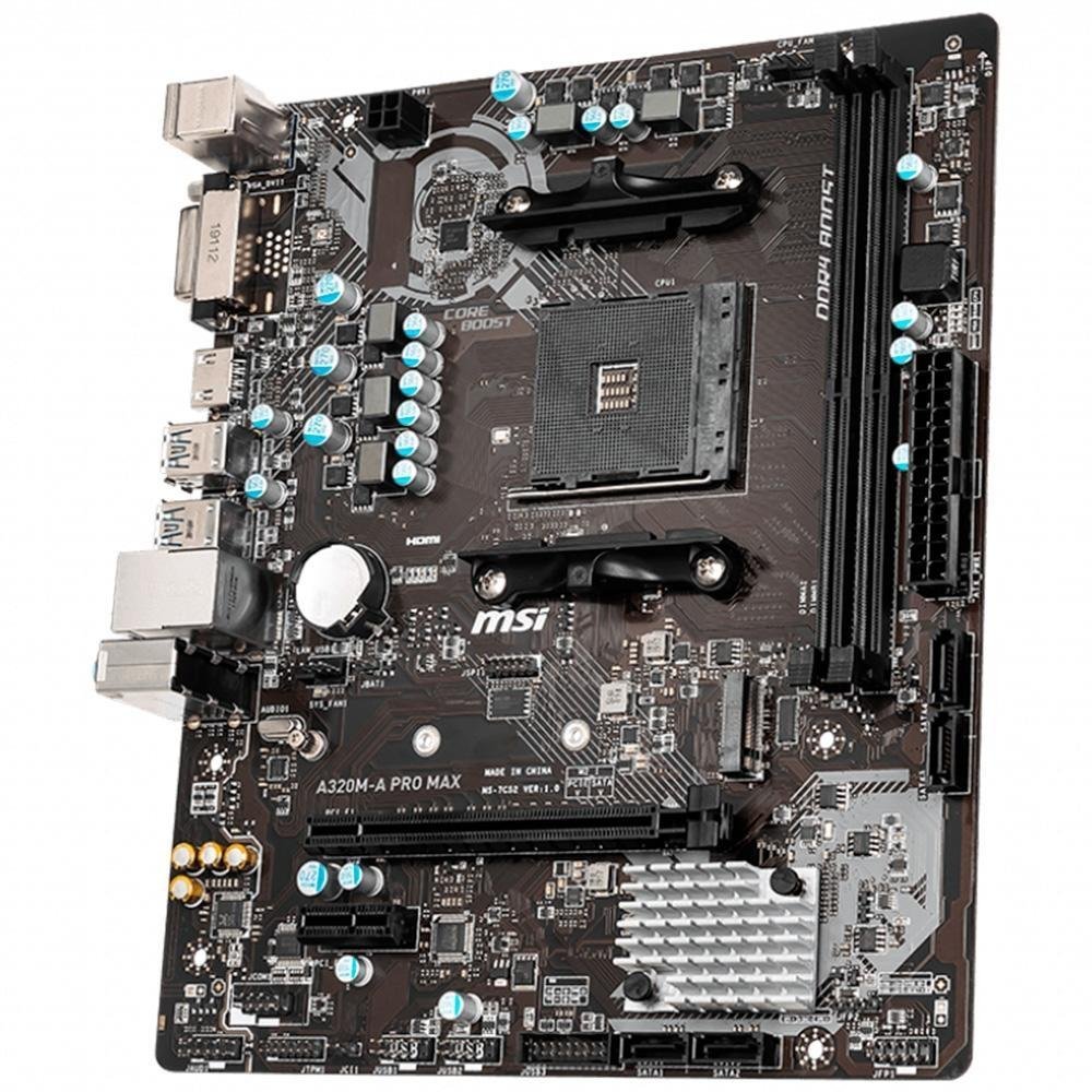 Kit Processador AMD Ryzen 3 4100, 3.8GHz, 4 Núcleos + Placa-Mãe MSI A320M-A Pro Max p/ AMD AM4, Preto Kit Processador AMD Ryzen 3 4100, 3.8GHz, 4 Núcleos + Placa-Mãe MSI A320M-A Pro Max p/ AMD AM4, Preto