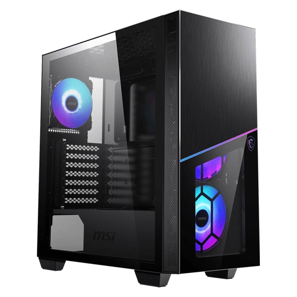 Gabinete Gamer MSI MPG Sekira, 4 Fans ARGB, Vidro Frontal e Lateral Temperado, Preto - 100R Gabinete Gamer MSI MPG Sekira, 4 Fans ARGB, Vidro Frontal e Lateral Temperado, Preto - 100R