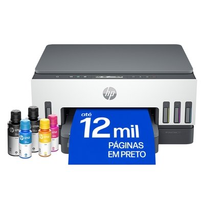Impressora Multifuncional HP Smart Tank 724 Wi-Fi - Tanque de Tinta Colorida Duplex USB Bluetooth (2G9Q2A)