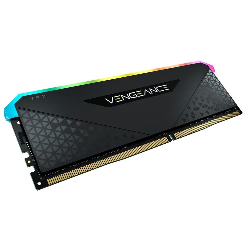 Memória RAM Corsair Vengeance RGB RS, 16GB (2x8GB), 3200MHz, DDR4, CL16, Preto - CMG16GX4M2E3200C16 Memória RAM Corsair Vengeance RGB RS, 16GB (2x8GB), 3200MHz, DDR4, CL16, Preto - CMG16GX4M2E3200C16
