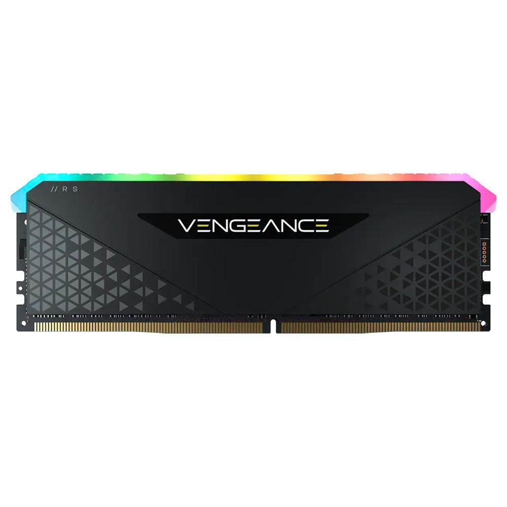 Memória RAM Corsair Vengeance RGB RS, 16GB (2x8GB), 3200MHz, DDR4, CL16, Preto - CMG16GX4M2E3200C16 Memória RAM Corsair Vengeance RGB RS, 16GB (2x8GB), 3200MHz, DDR4, CL16, Preto - CMG16GX4M2E3200C16
