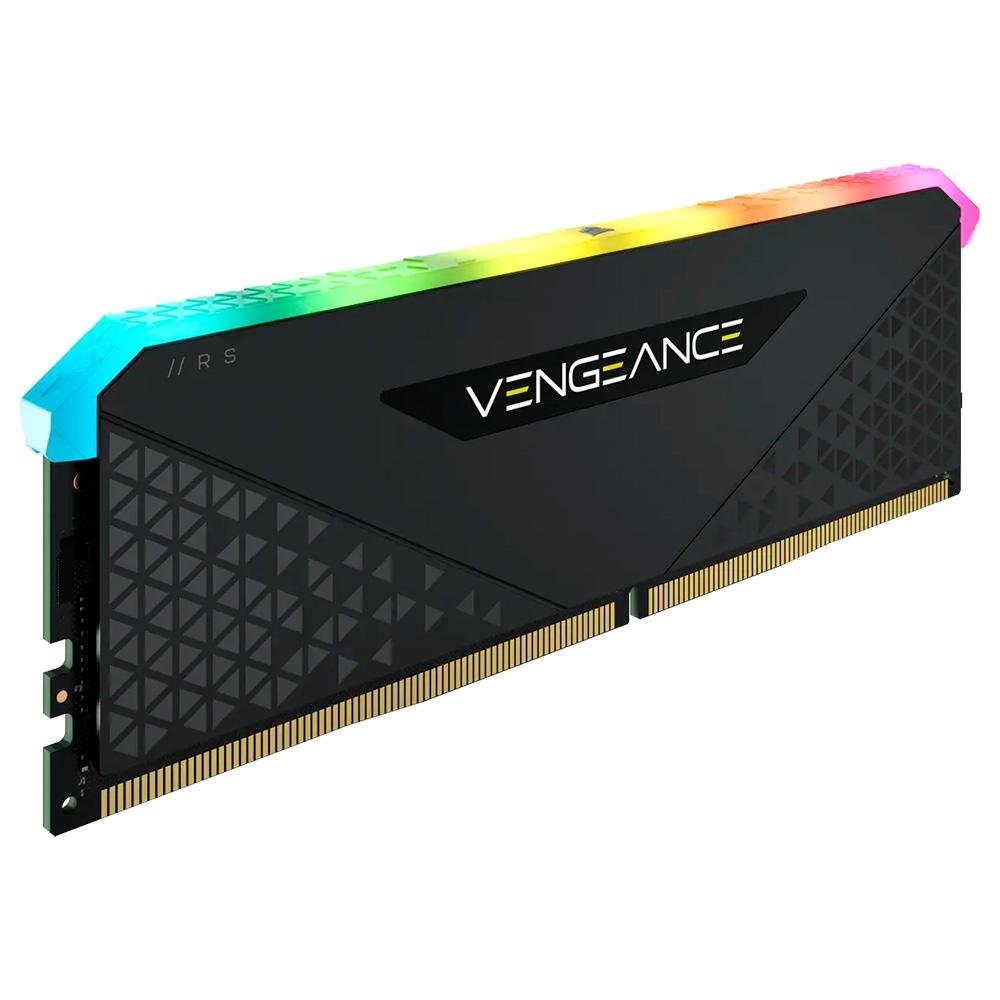 Memória RAM Corsair Vengeance RGB RS, 16GB (2x8GB), 3200MHz, DDR4, CL16, Preto - CMG16GX4M2E3200C16 Memória RAM Corsair Vengeance RGB RS, 16GB (2x8GB), 3200MHz, DDR4, CL16, Preto - CMG16GX4M2E3200C16