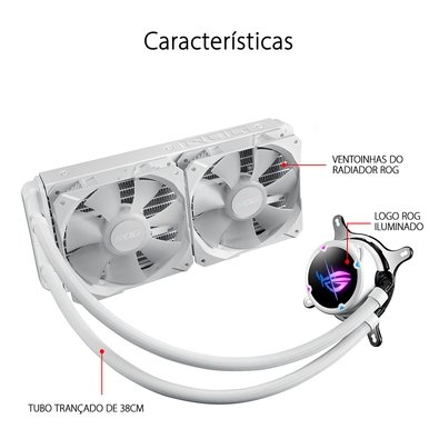 Water Cooler Asus Rog Strix LC II 240 ARGB WE, 240mm, AMD e Intel